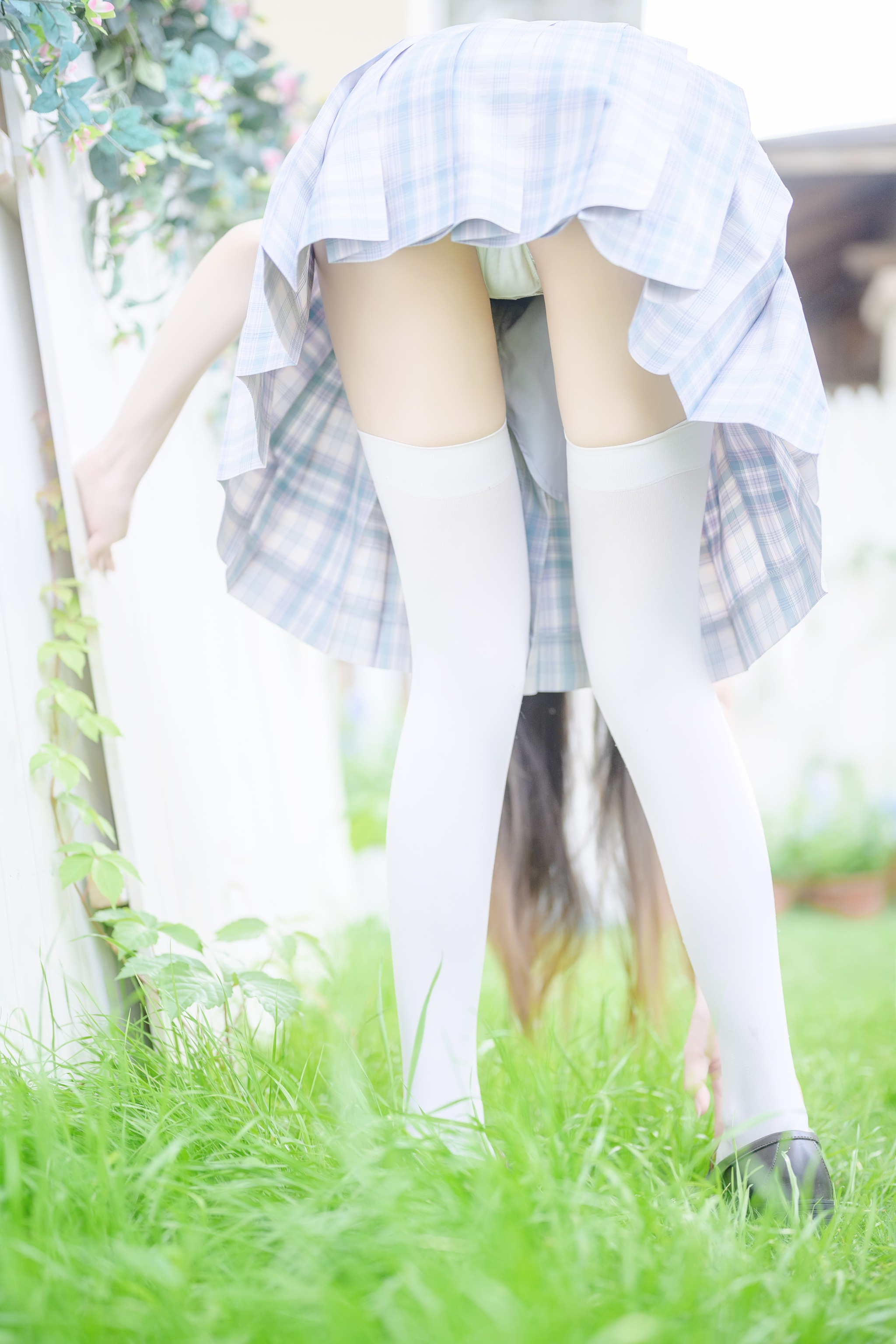 图片[1]-香草喵露露 – NO.009 阳光庭院制服 [50P]-XikXak